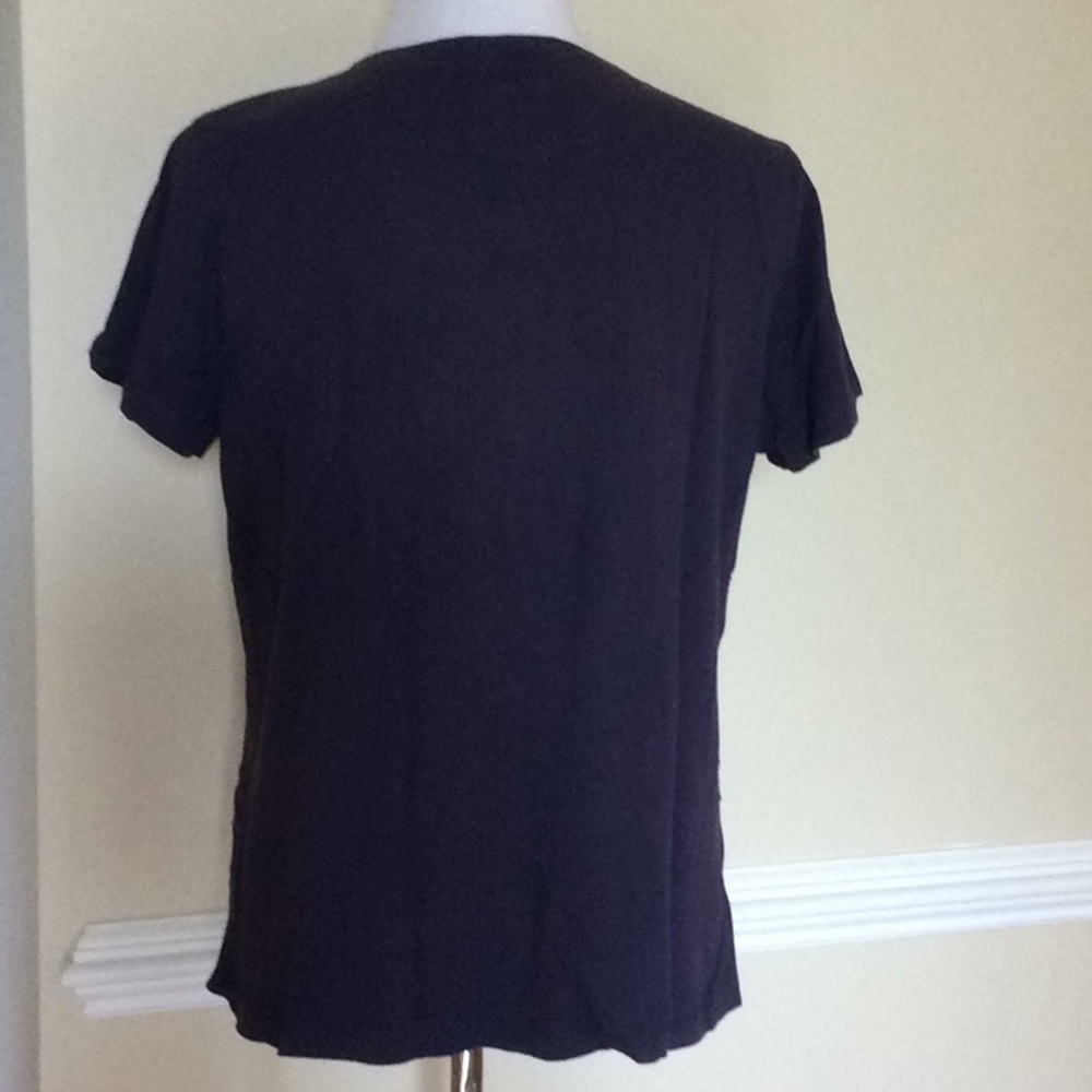 Three Hearts Navy Vneck tee with white graphics - Picture 4 of 10